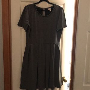 Lularoe Amelia dress black and white stripe